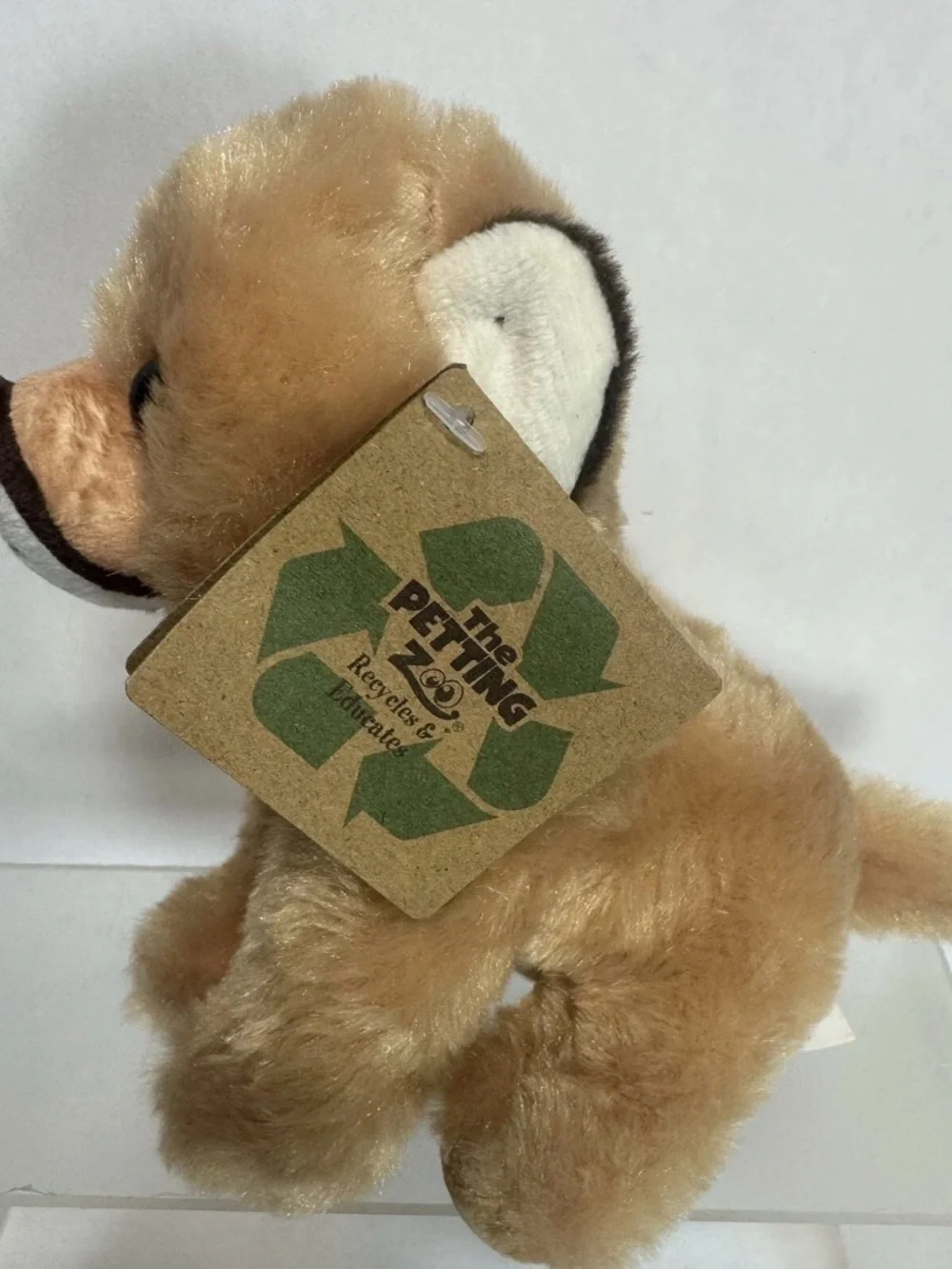 Cute Tan Plush Puppy Stuffed Animal - Soft Cuddly Toy